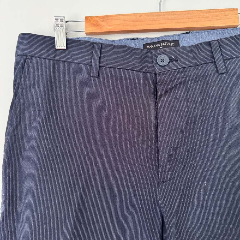 Banana Republic Aiden Fit Micro Pinstripe Slim Chino Pants 34x32